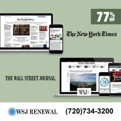 WSJ Newspaper and NY Times Digital Package for only $129
