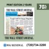 WSJ Print Edition Subscription for 2 Years at 70% Discount