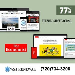 WSJ Newspaper and The Economist Subscription 3-Year for $129
